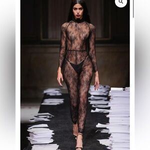 Kim Shui Black Lace Jumpsuit